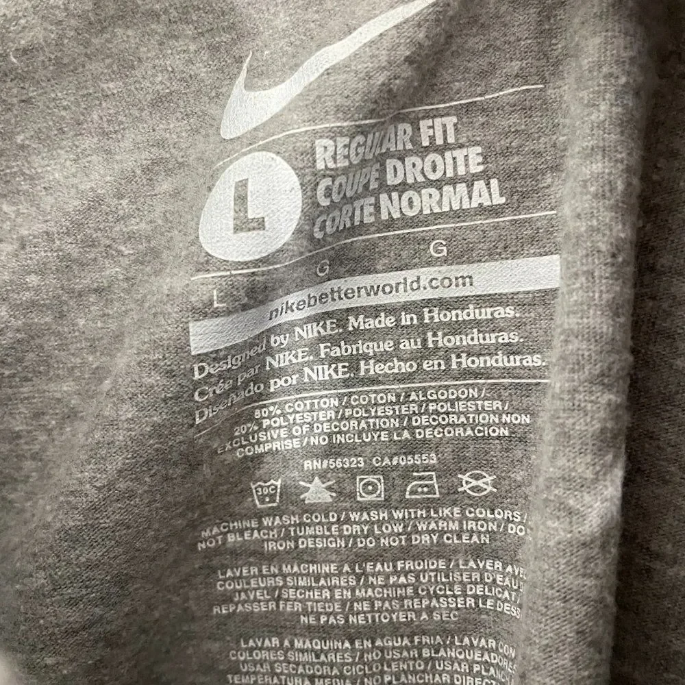Nike Americas Best Officiating Shirt Men L Gray Basketball‎ Just Do IT Tee